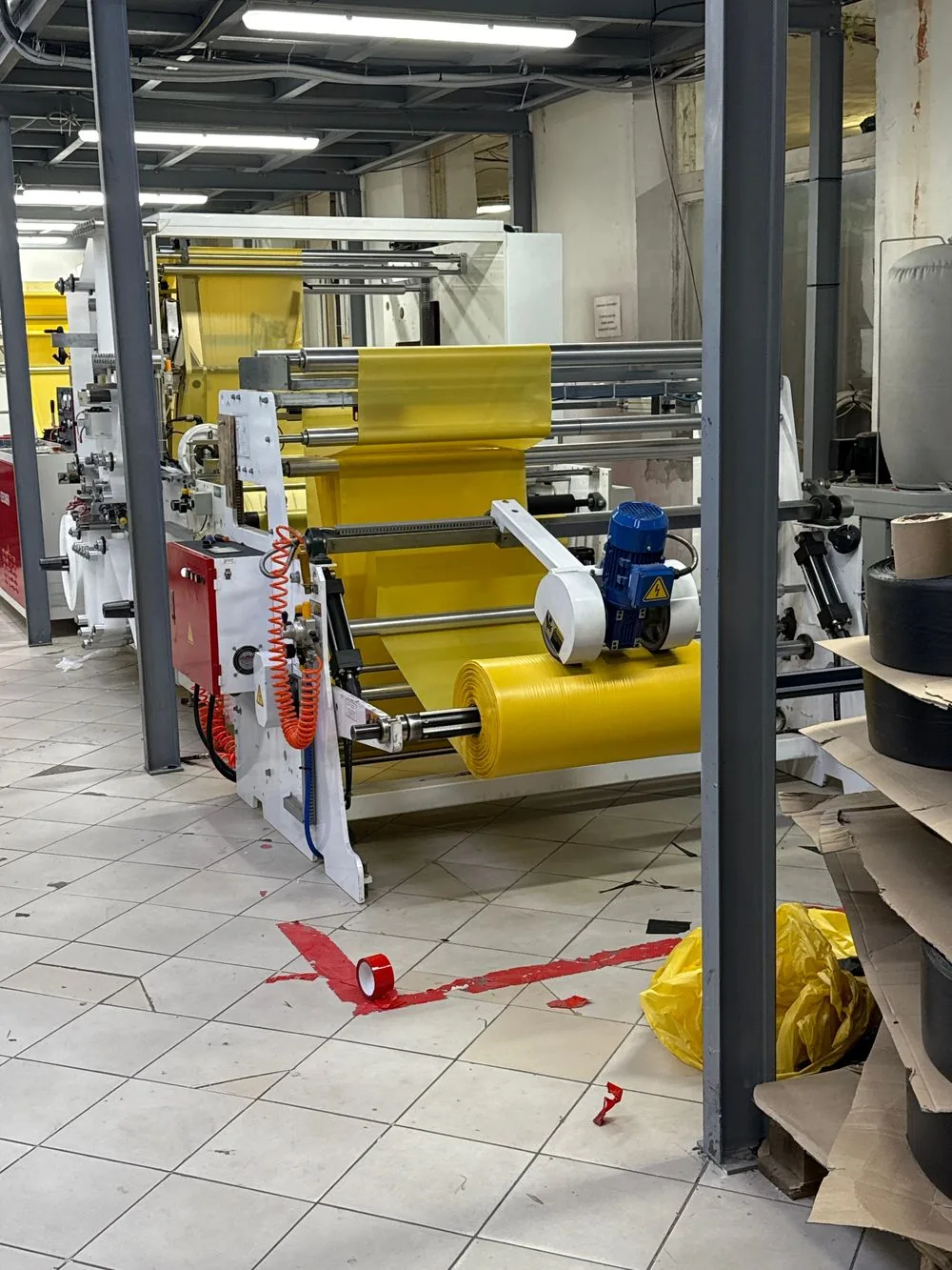 Bag-making line in the workshop